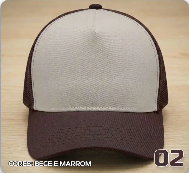 Trucker telado — Bege e marrom · modelo 02