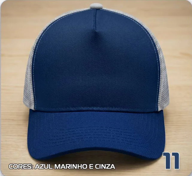 Trucker telado — Azul-marinho e cinza · modelo 11
