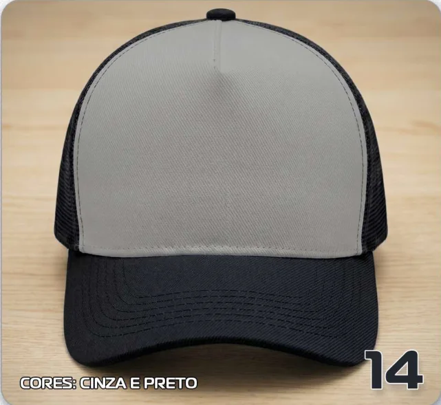 Trucker telado — Cinza e preto · modelo 14
